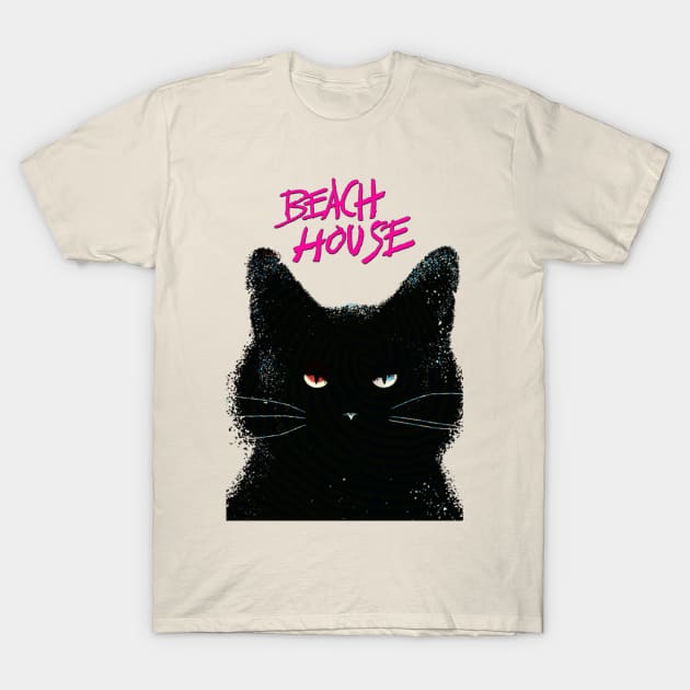 Beach House Cats T-Shirt by 14RF